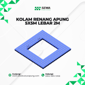 Sewa Kolam Renang Apung 5x5m Lebar 2m